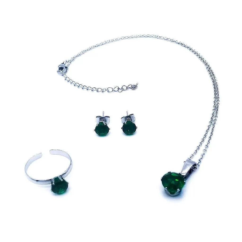 May Birthstone Jewelry Set