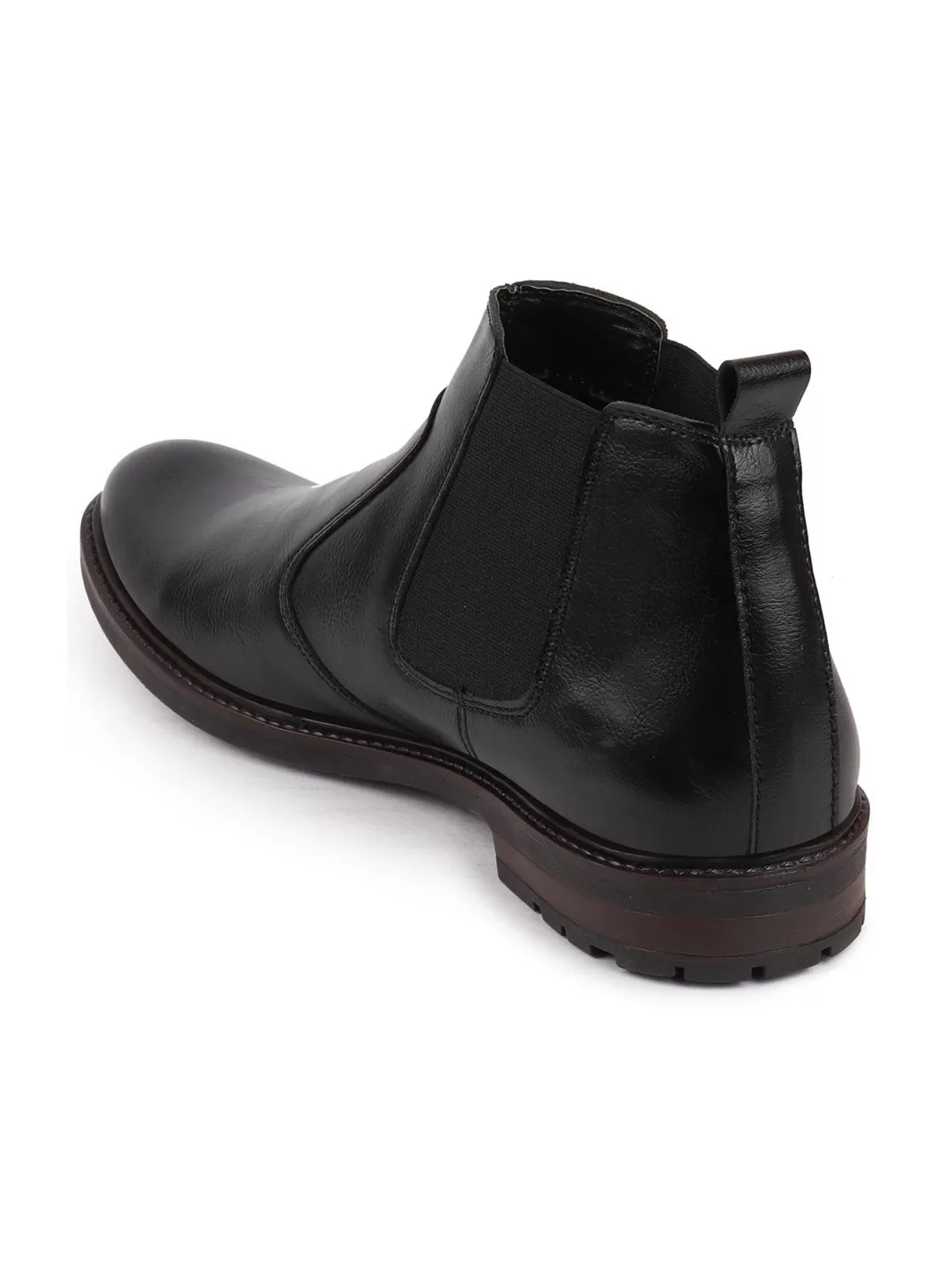 Men Black Chelsea Slip On Boots