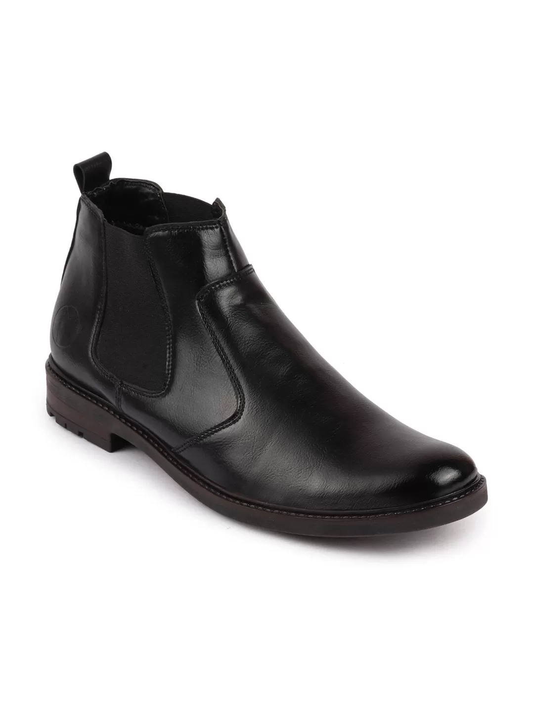 Men Black Chelsea Slip On Boots