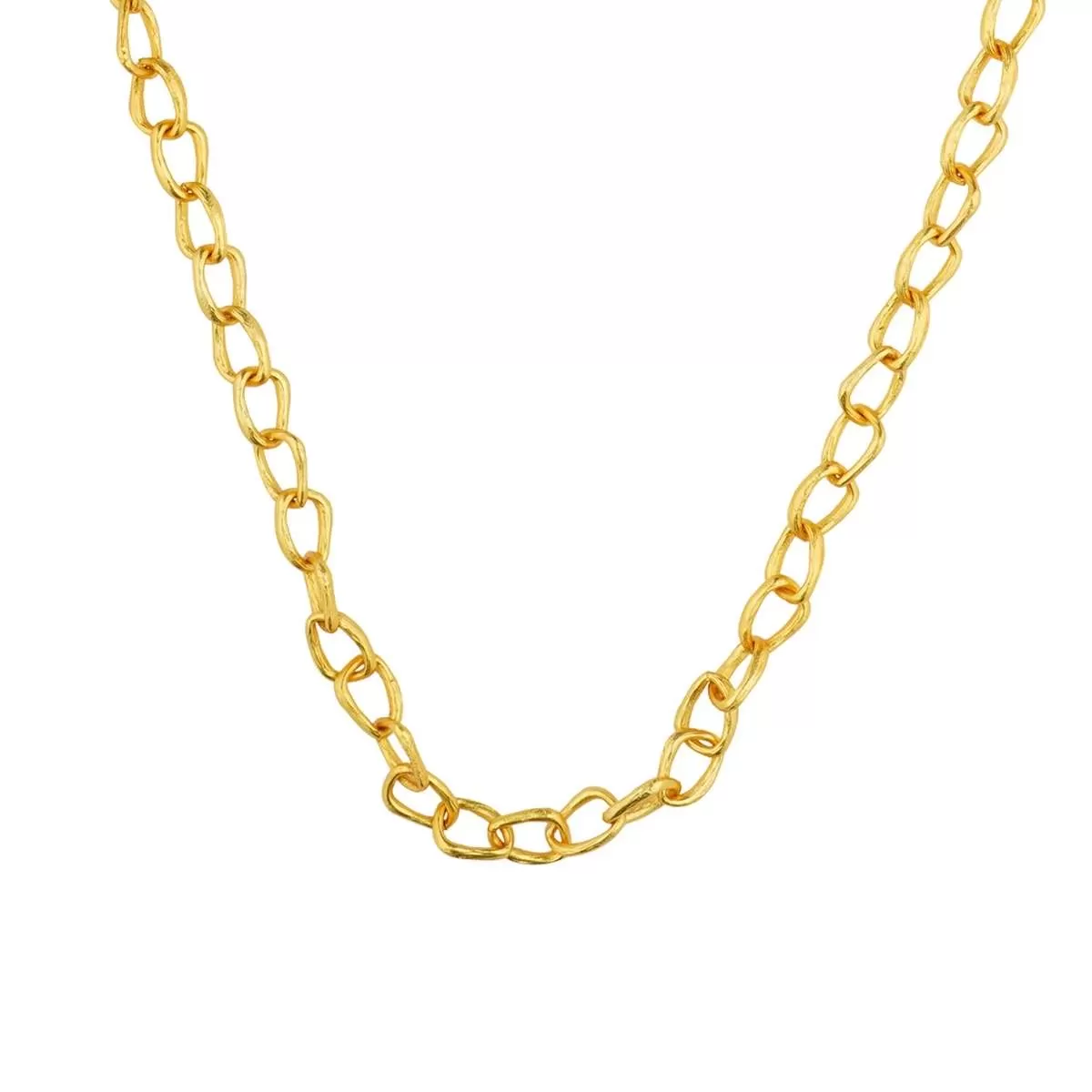 Moody Statement Goldtone Link necklace