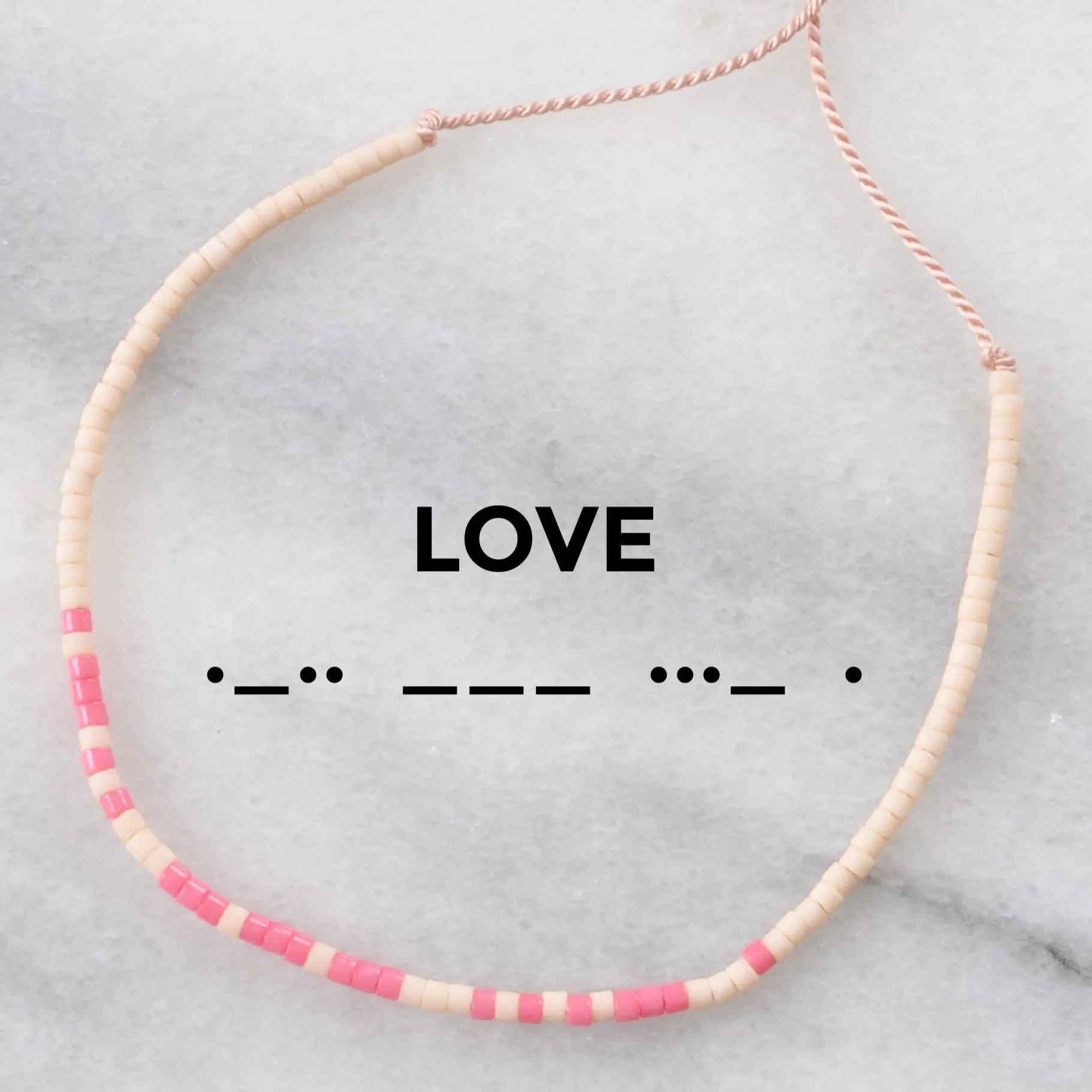 Morse Code Valentine String Bracelets