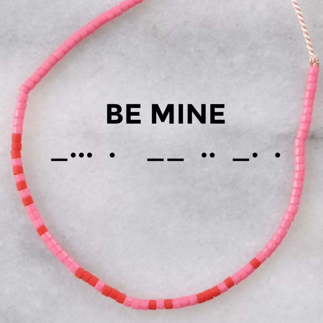 Morse Code Valentine String Bracelets