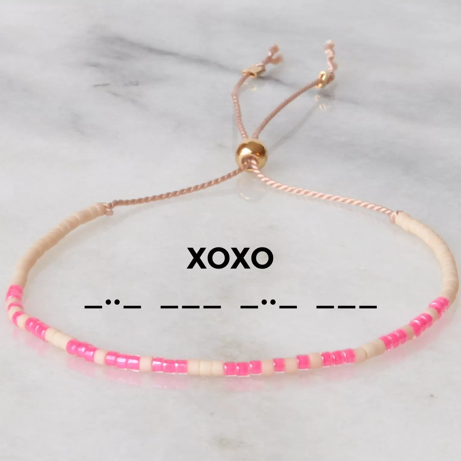 Morse Code Valentine String Bracelets