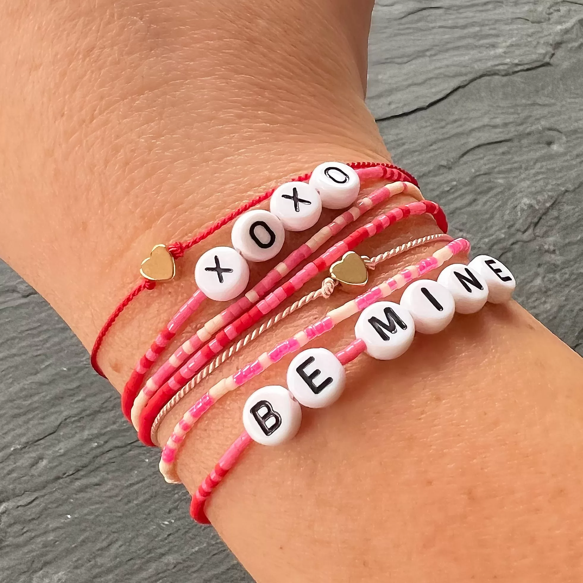 Morse Code Valentine String Bracelets