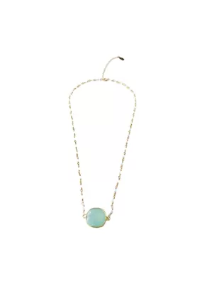 Mrs. Parker Endless Summer Chalcedony Necklace in Gold