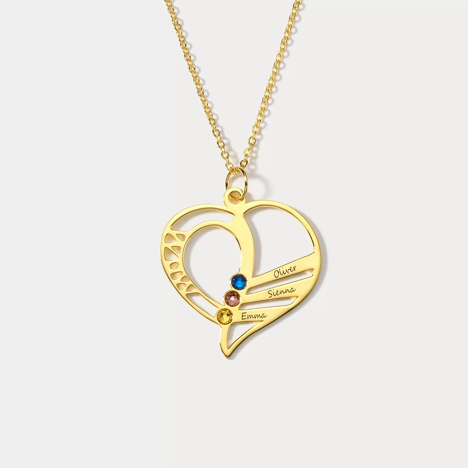 Multi-name Heart Necklace