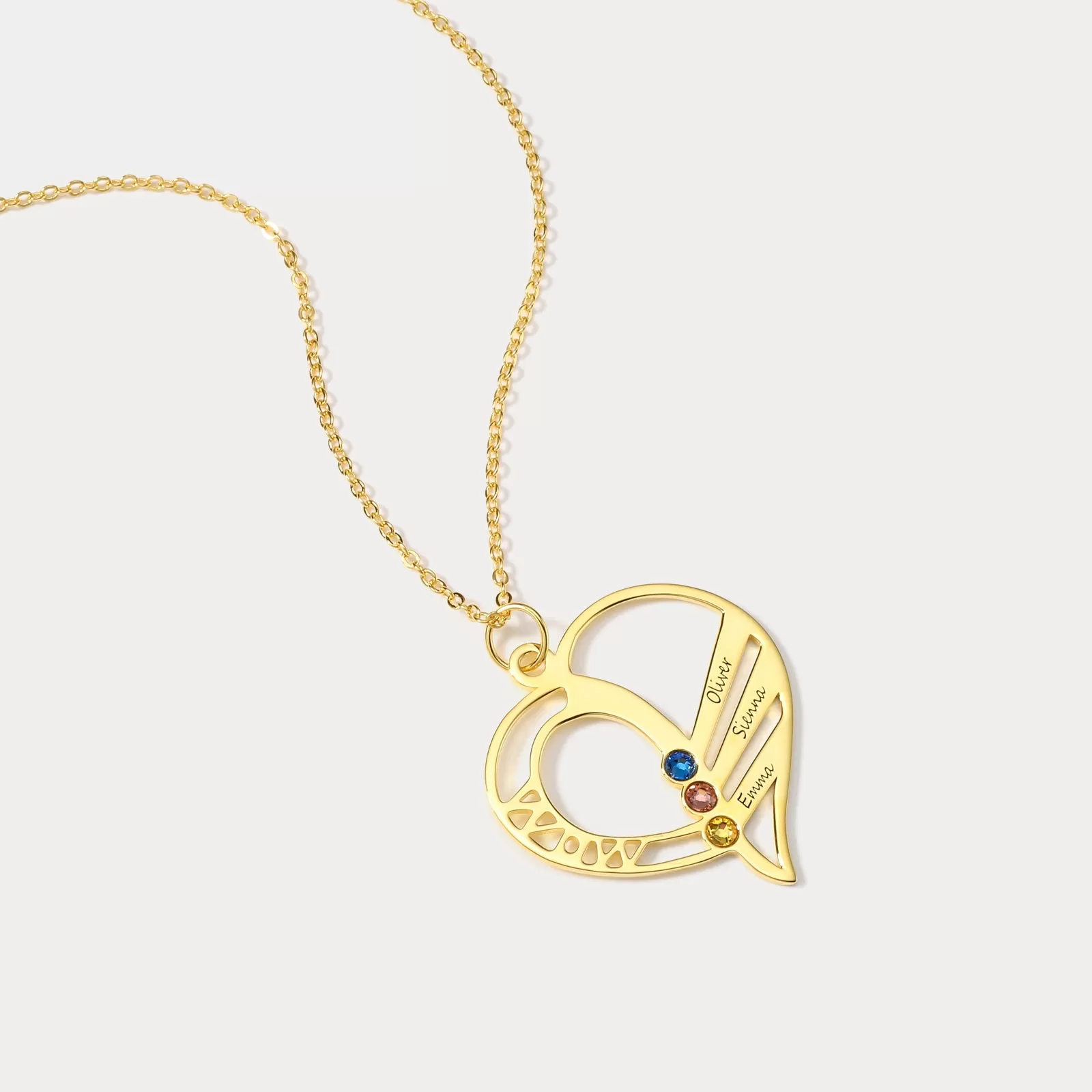 Multi-name Heart Necklace