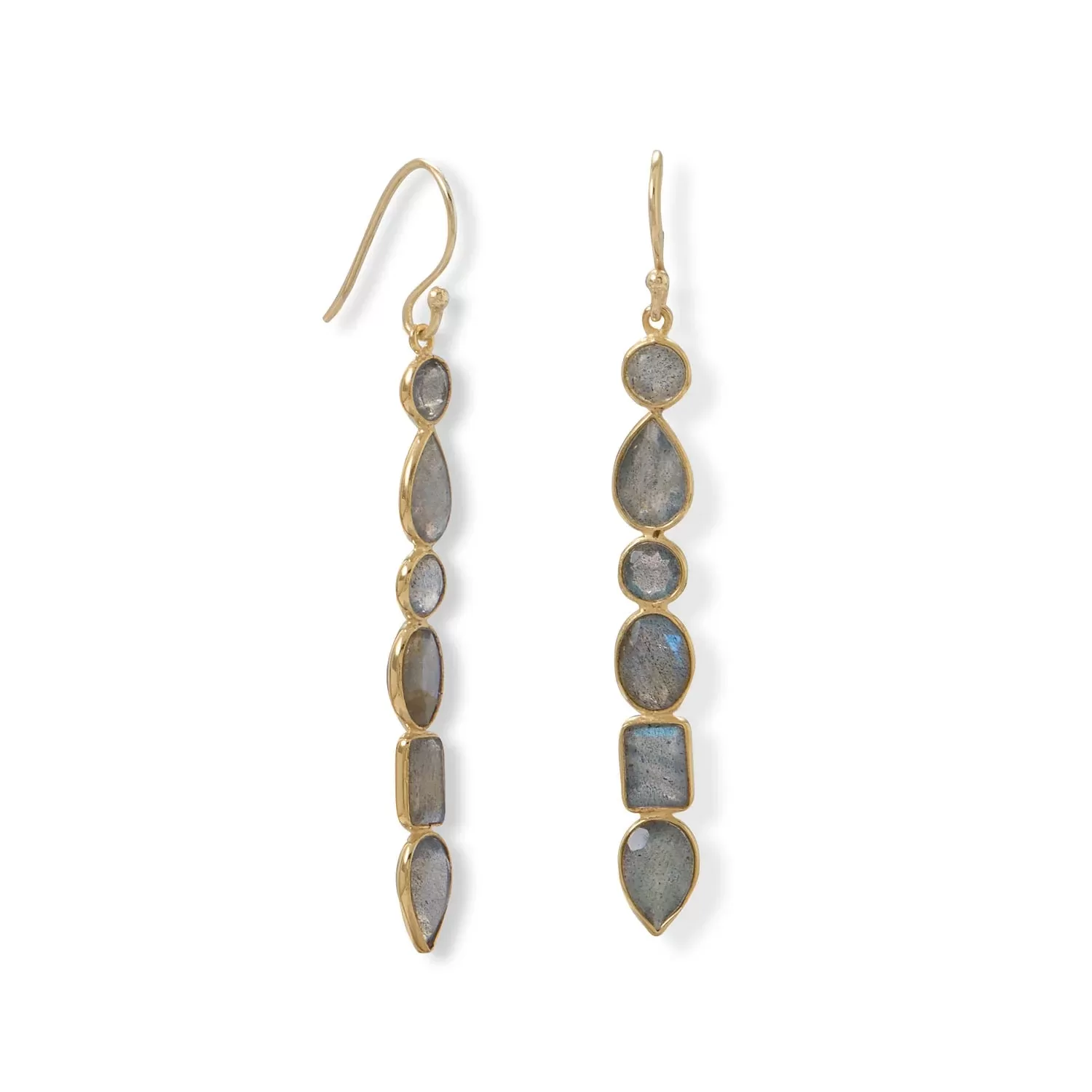 Multi Shape Labradorite Earrings