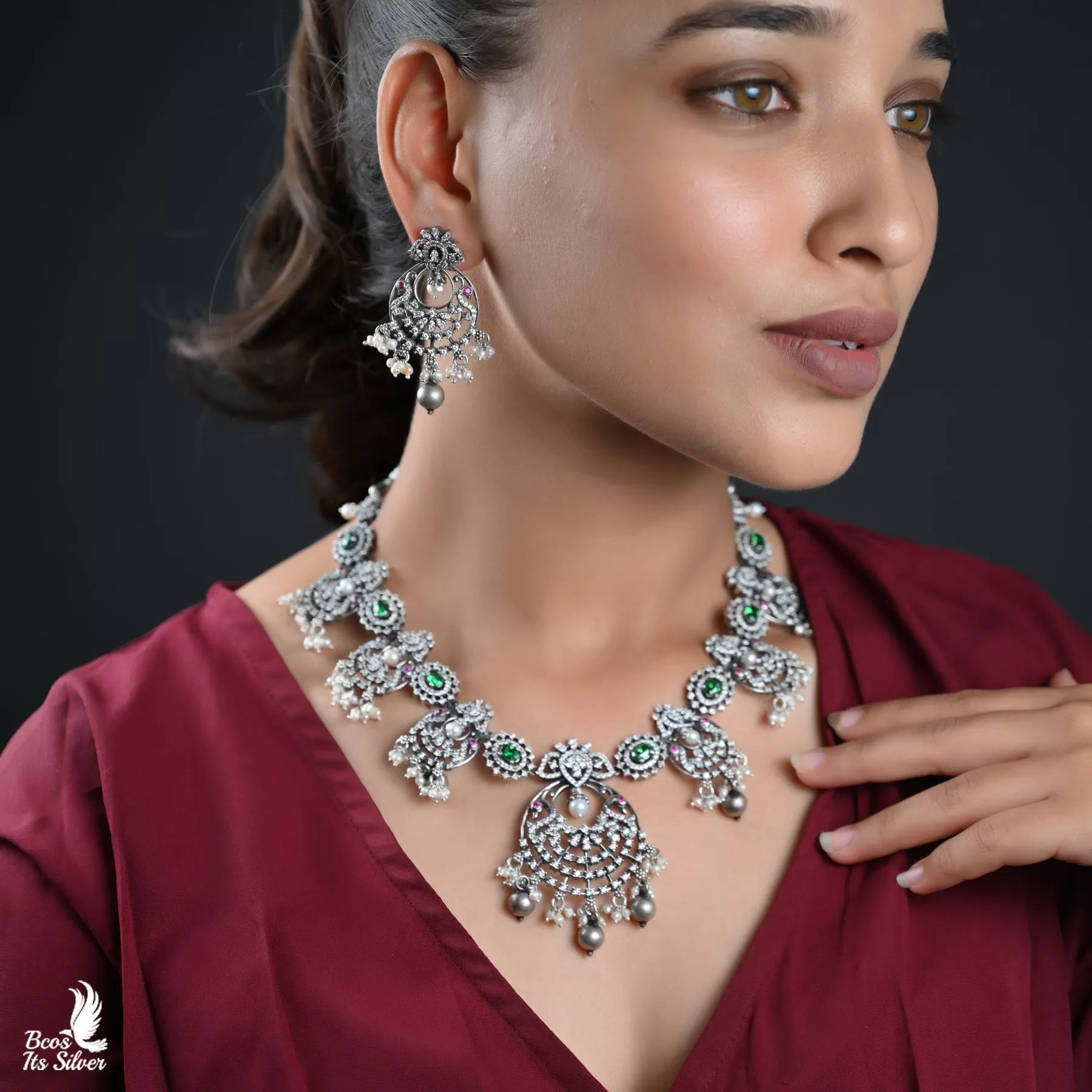 Oxidized Neckpiece - 4393