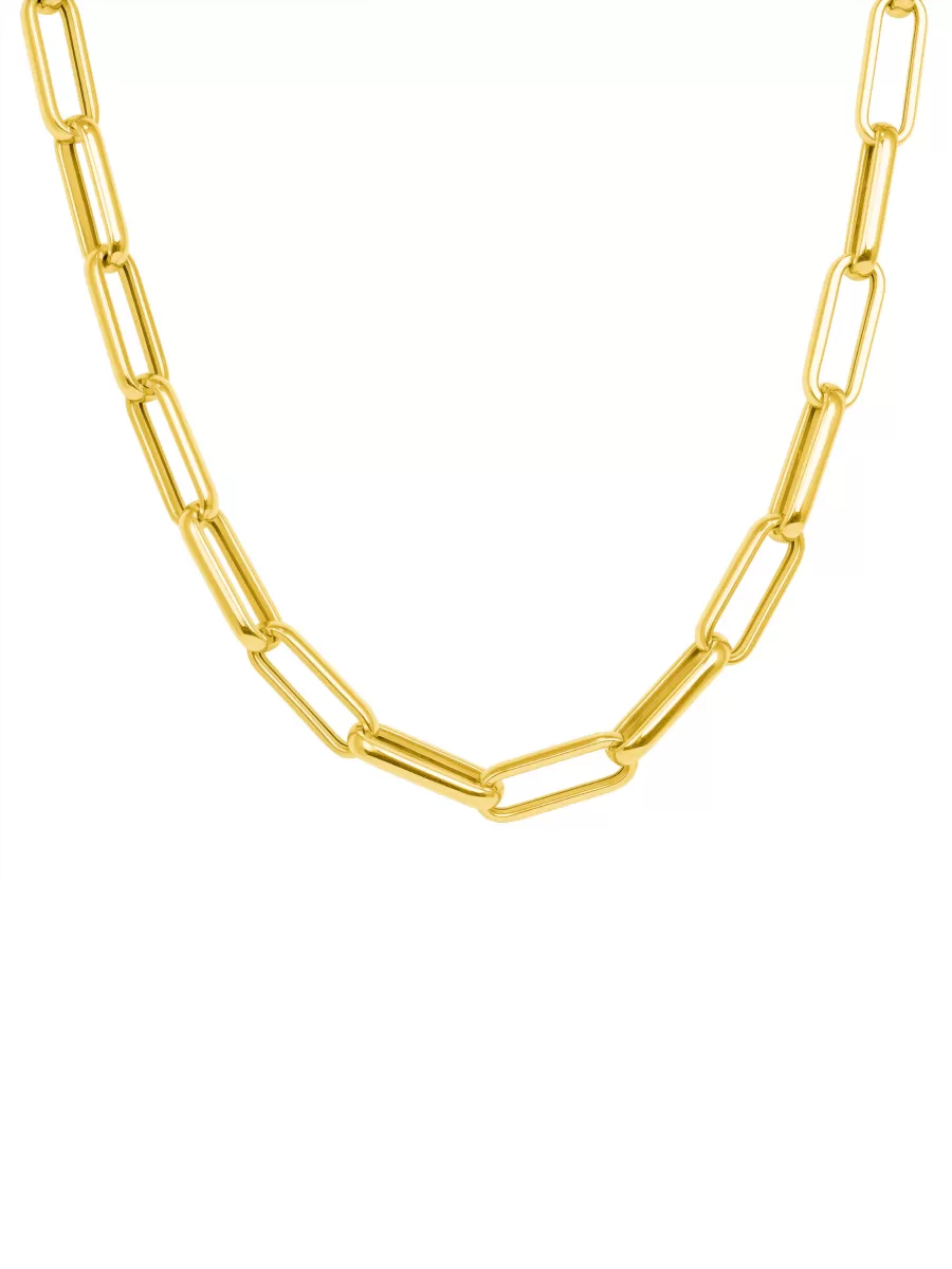 Paperclip L Chain Necklace 14K