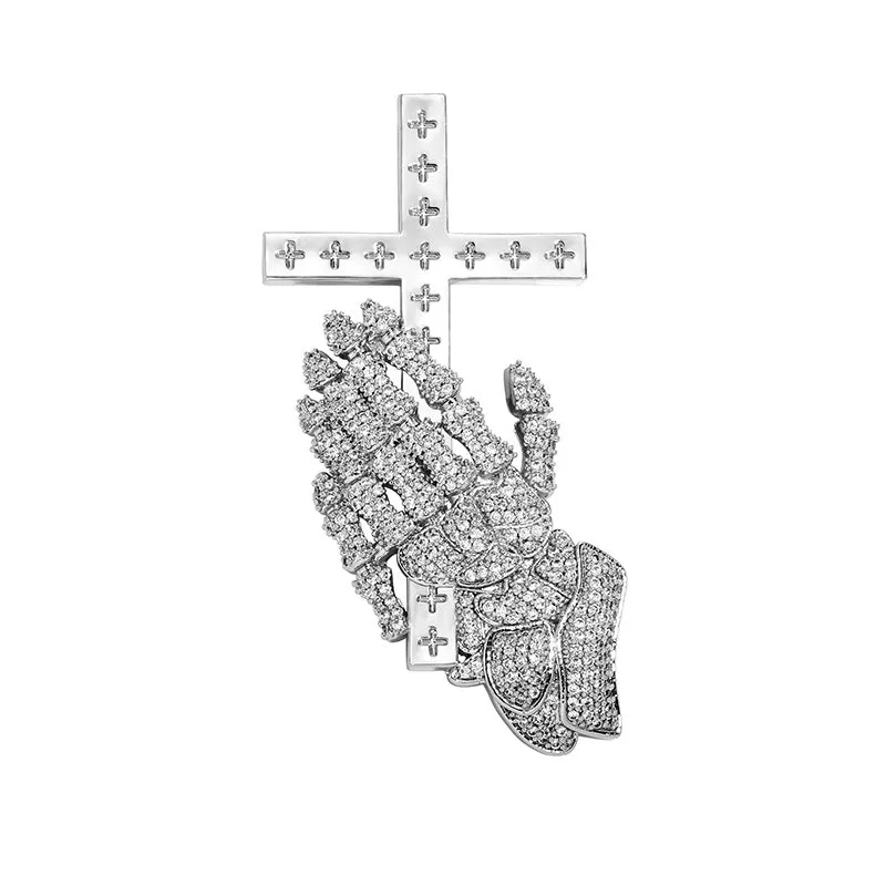 Prayer Gesture Cross Pendant