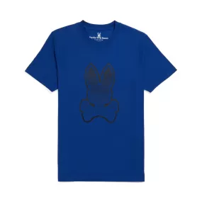 Psycho Bunny Mens Strype Graphic Tee - Space Blue