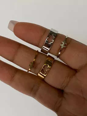 Puzzle Piece Matching Rings