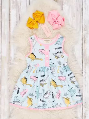 "ROARRR" Dino Tank Dress