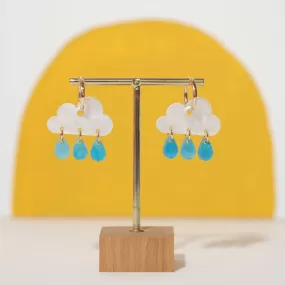 Rain Cloud Hoop Earrings