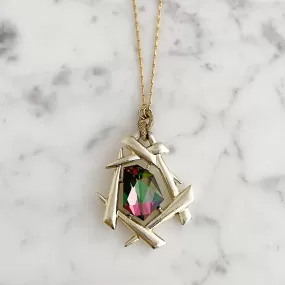 REESE vintage watermelon crystal pendant