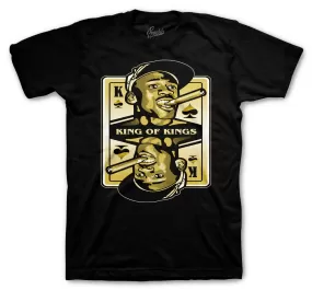 Retro 13 Gold Glitter Shirt - King Of Kings - Black