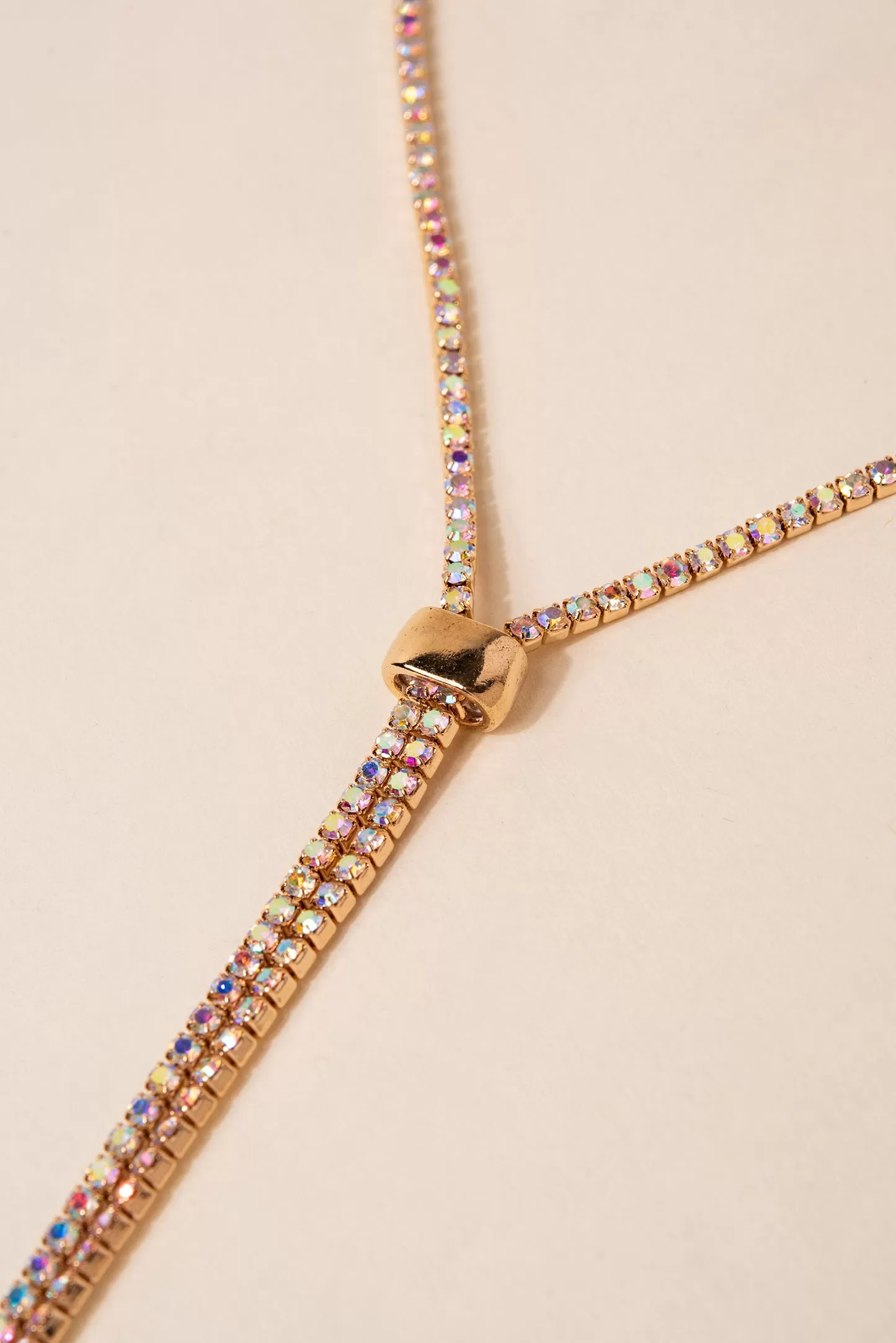 Rhinestone Bolo Necklace