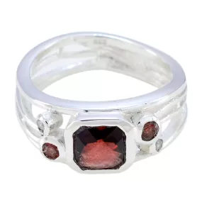 Riyo Adorable Gems Garnet 925 Sterling Silver Rings Good Jewellery