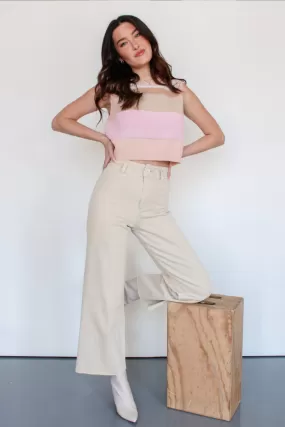 Sailor Wide Leg Jean in Beige