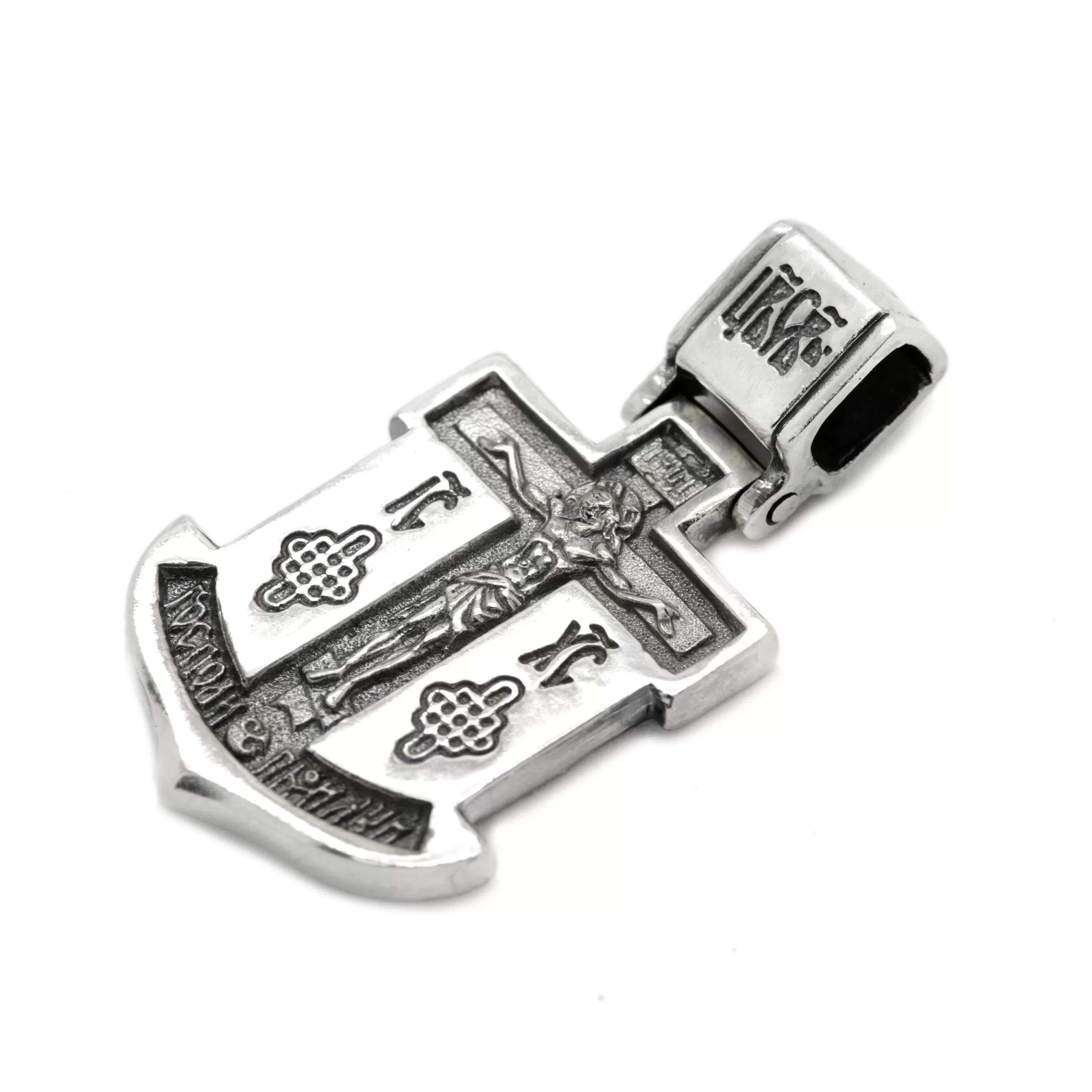 Saint Nicholas Wonderworker Anchor Pendant Silver 925