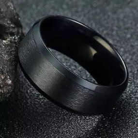 Sanity’s Band Ring Collection - Black Steel Ring - R56