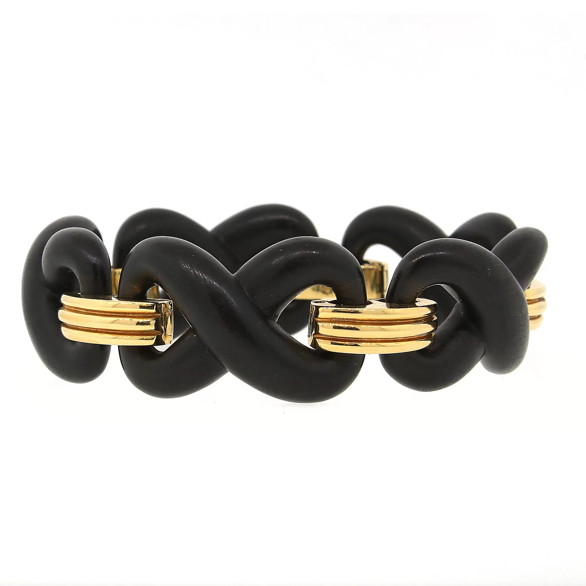 Seaman Schepps Ebony & Gold Bracelet