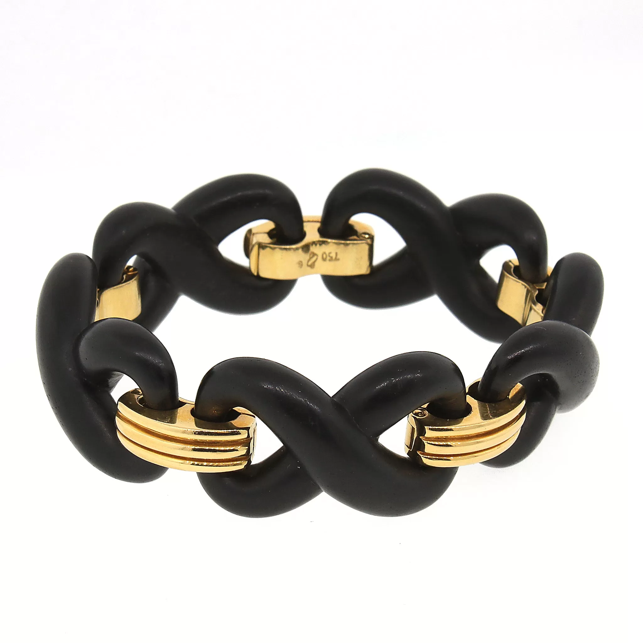 Seaman Schepps Ebony & Gold Bracelet