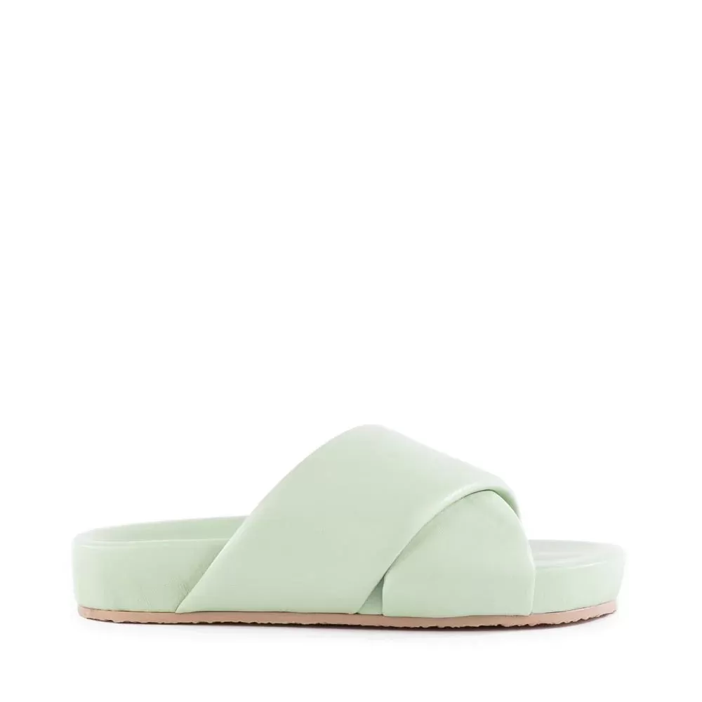 SEYCHELLES Heartfelt Leather Slides | CUCUMBER | FINAL SALE