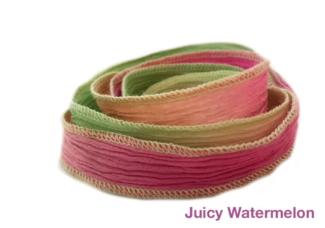 Silk Wrap Bracelet with Three Chi Coins