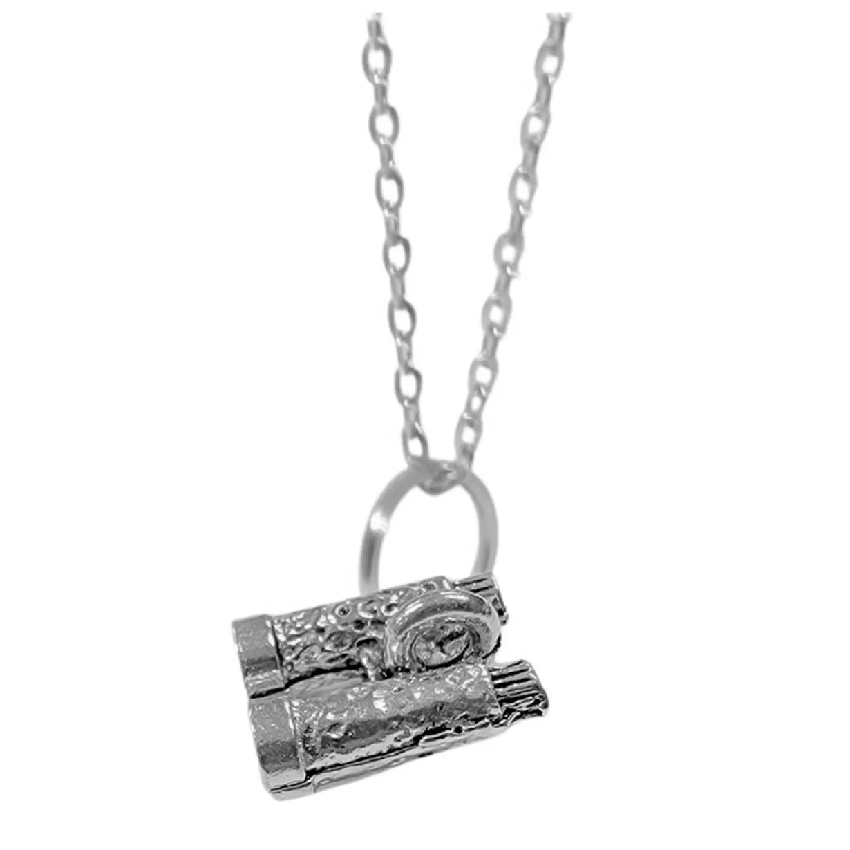 Silver Binocular Charm Jewelry