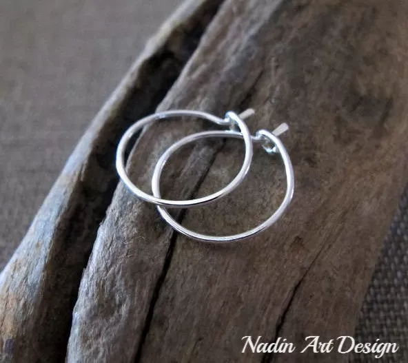 Small Sterling Silver Hoop Earrings