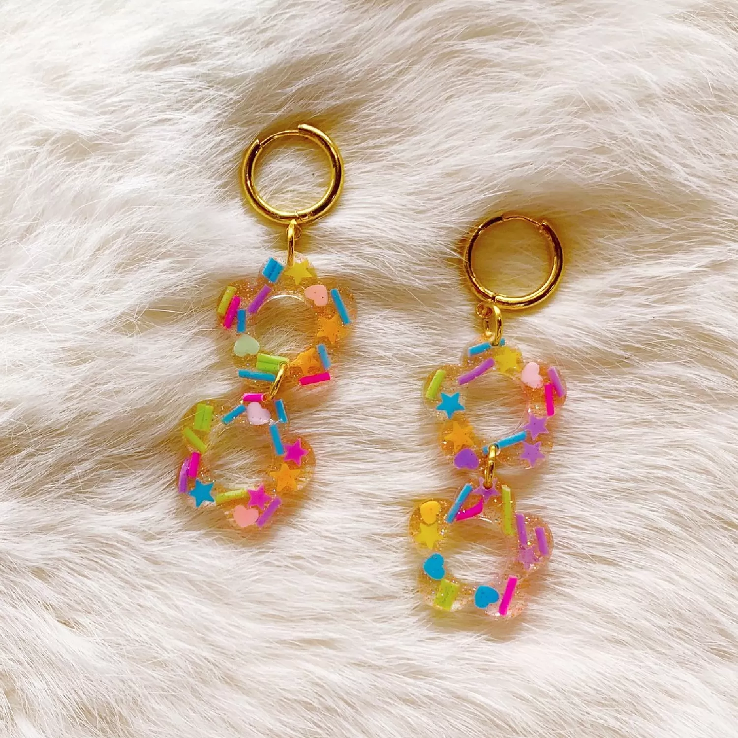 Sprinkles Twin Flower Earrings