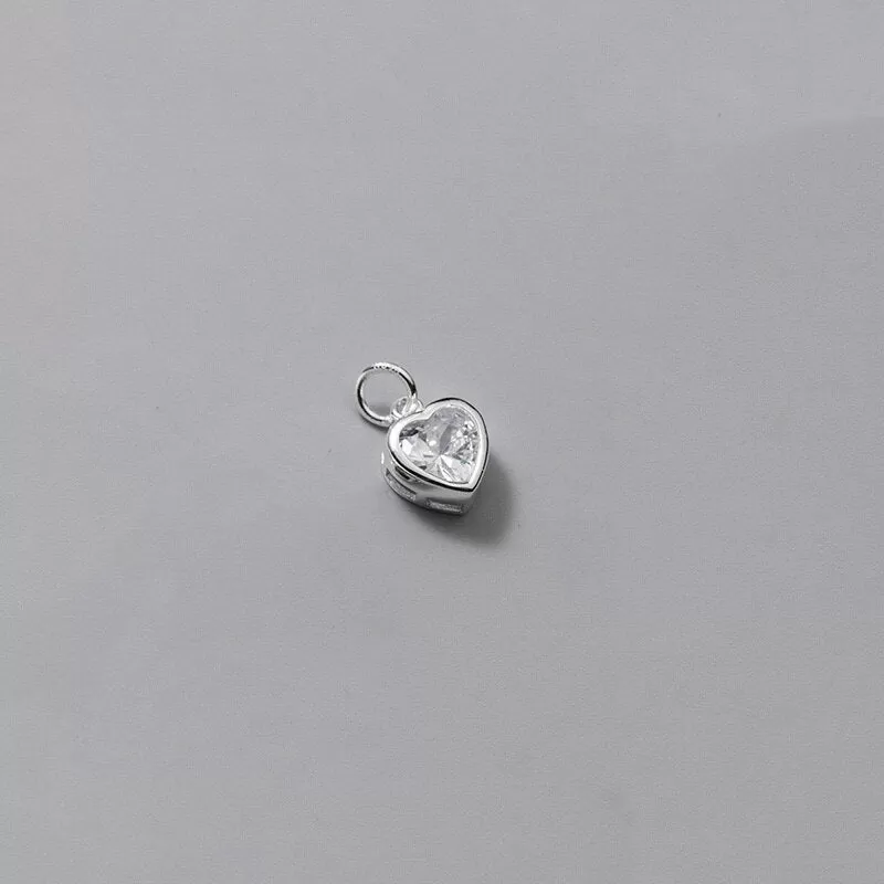 Sterling Silver Color Heart Pendant