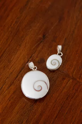 Sterling Silver Shiva Eye Oval Pendant