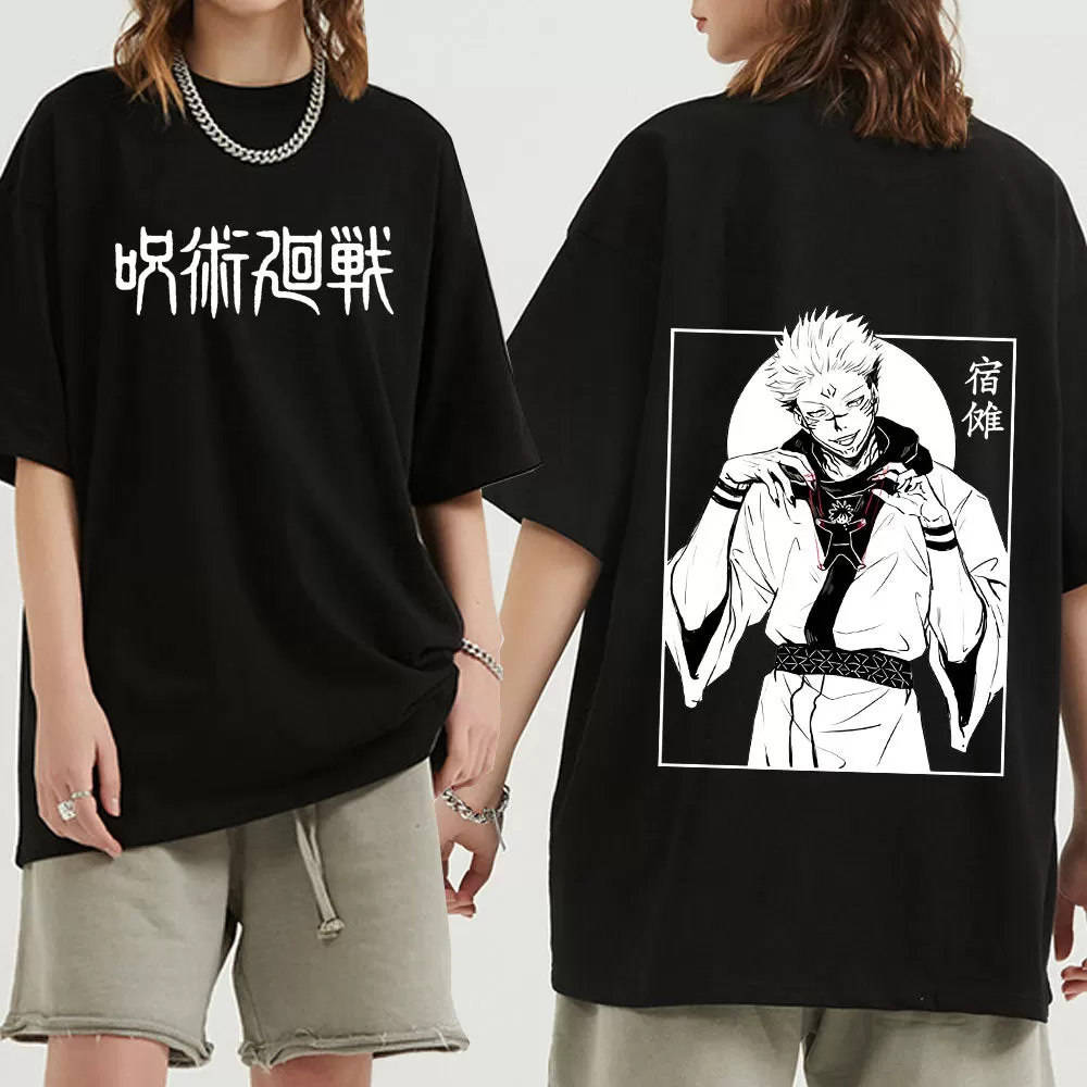 Sukuna T-shirt Jujutsu Kaisen T Shirt Men Short Sleeve Tshirt Tee-shirt 100% Cotton Tee Tops Summer Casual Clothes