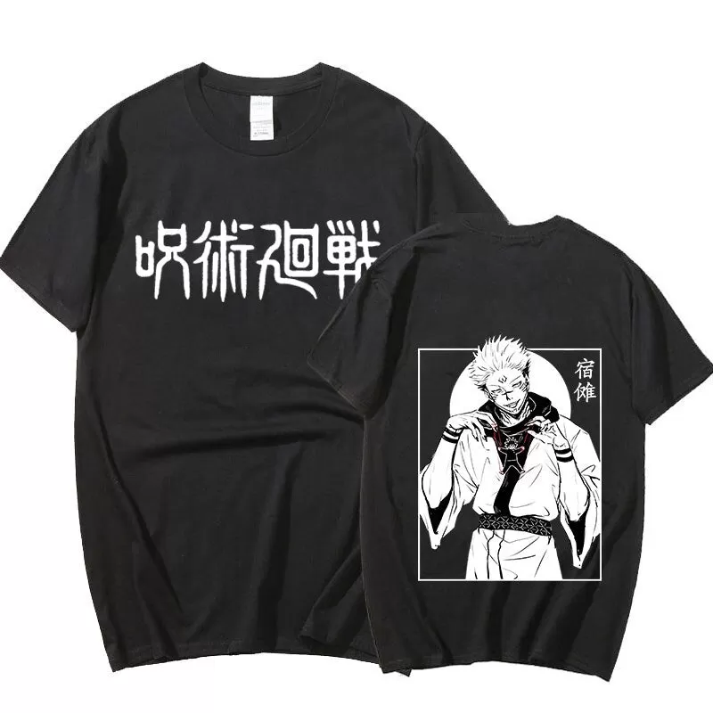 Sukuna T-shirt Jujutsu Kaisen T Shirt Men Short Sleeve Tshirt Tee-shirt 100% Cotton Tee Tops Summer Casual Clothes