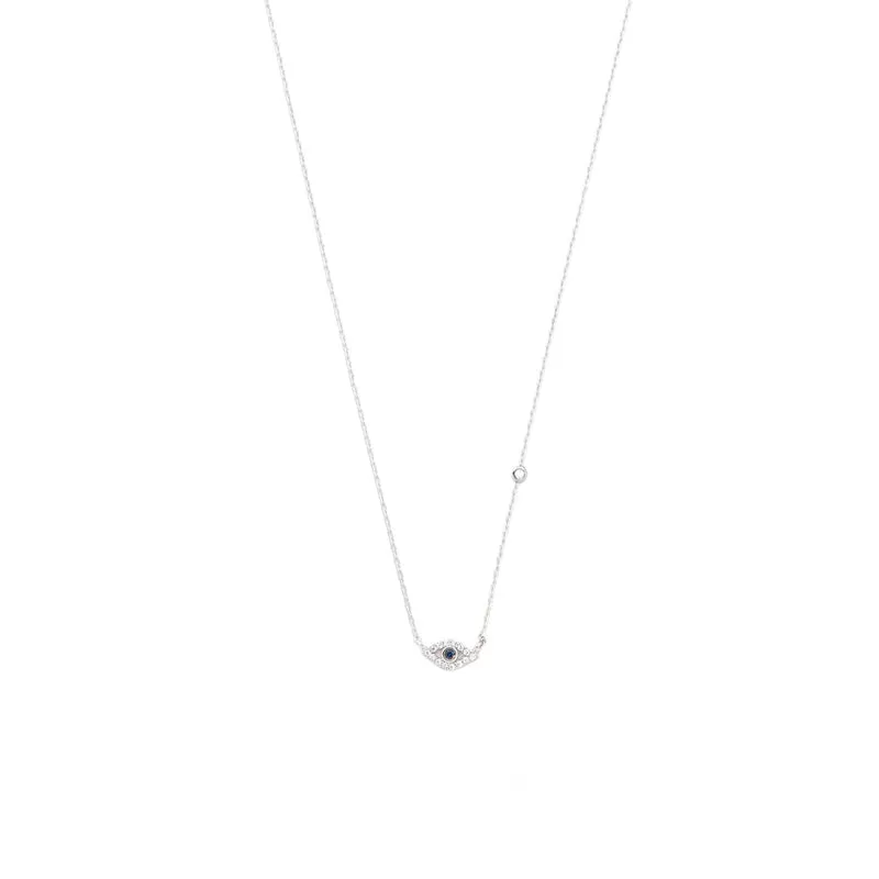 TAI RITTICHAI | CZ Mini Evil Eye Pendant Necklace