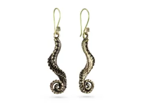 Tentacle Earrings - Bronze