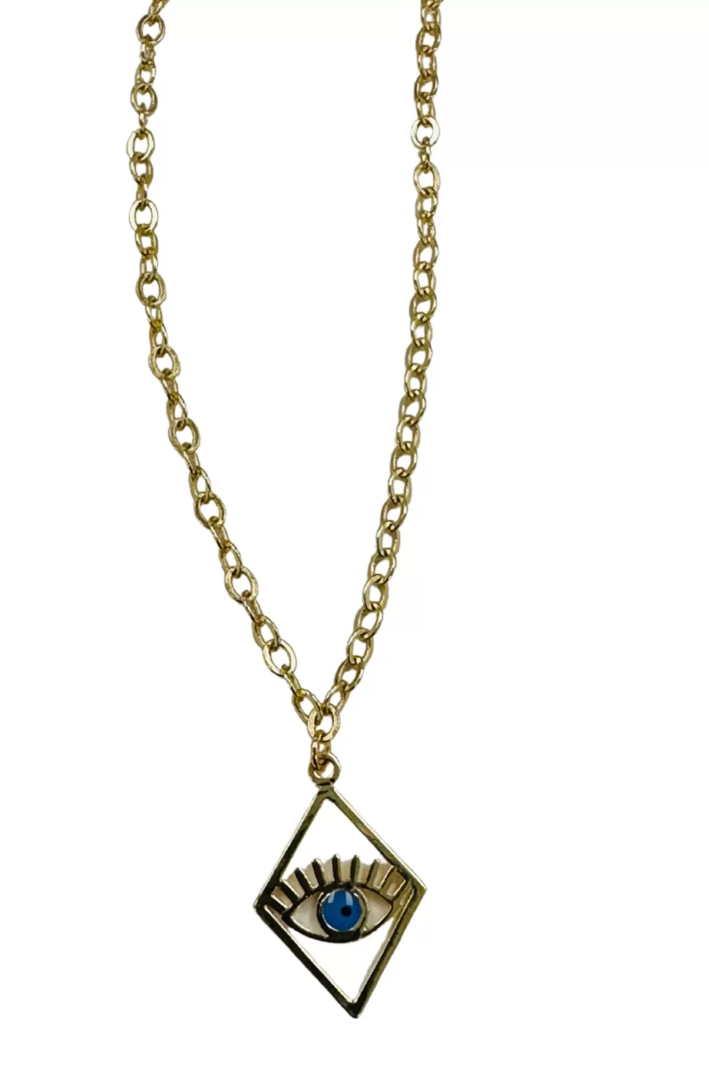 The Gold Chain Evil Eye Necklace by Annie Claire Designs