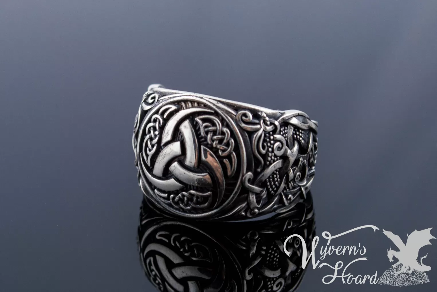 The Horns of Odin Sterling Silver Ring