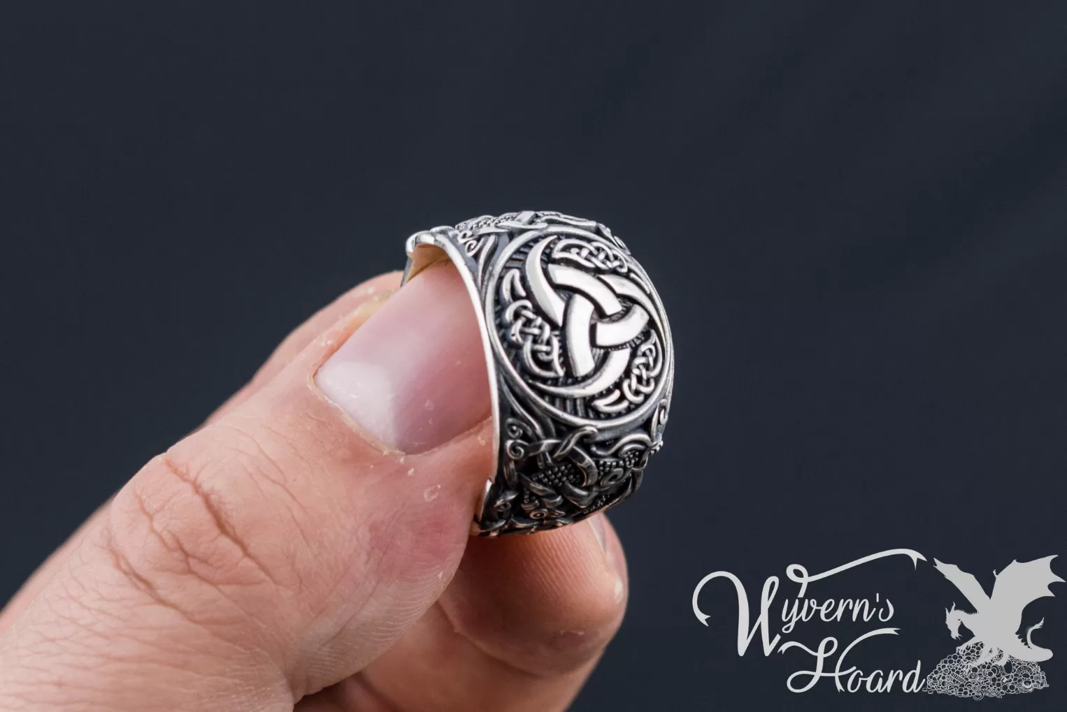 The Horns of Odin Sterling Silver Ring