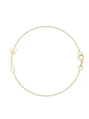 The Initial Bracelet 14K - 2 Letters