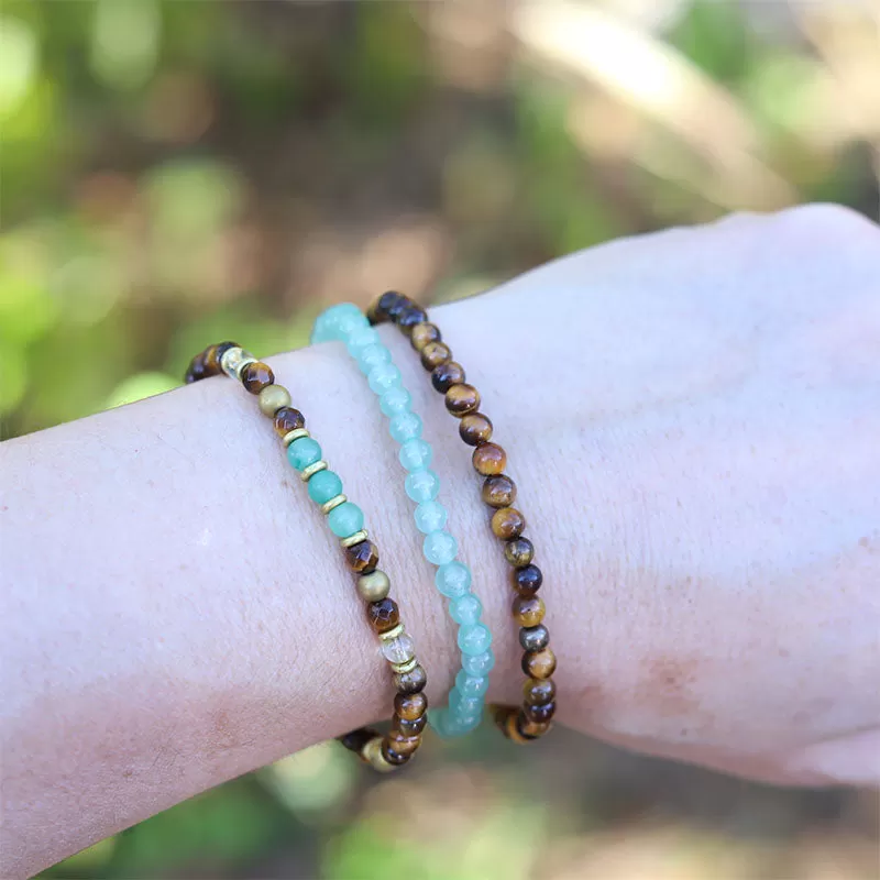 Tiger's Eye and Aventurine Bracelet