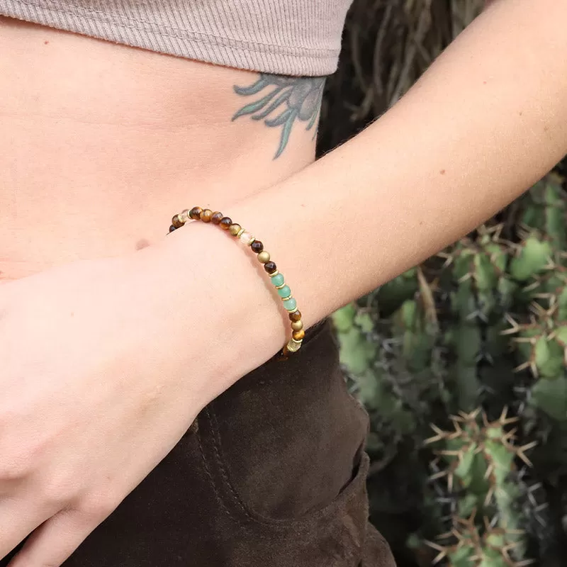 Tiger's Eye and Aventurine Bracelet