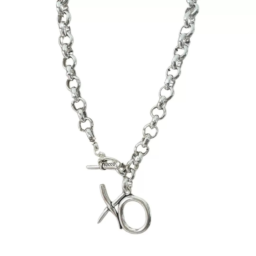 TUCCO XO SHORT ROLO CHAIN NECKLACE