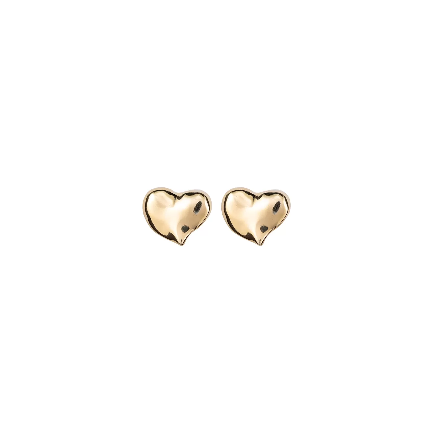 Uno Heart Earrings Gold