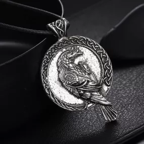 Viking Knot Raven Pendant