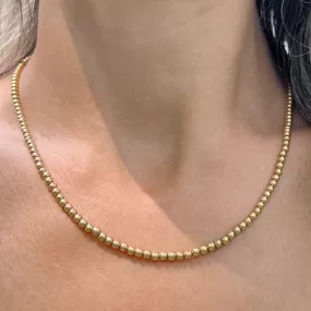 Vintage Gold Bead Chain Necklace