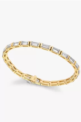 VRAI Baguette Tennis Bracelet in Yellow Gold